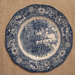 A LIBERTY BELL TRANSFERWARE PLATE.